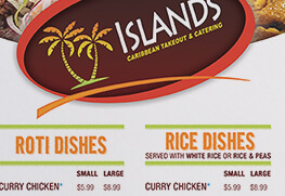 Take out menus (Islands)