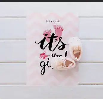 A Beautiful New Baby Girl Foil Finish Cute Design Congratulations Card– Shop Inc
