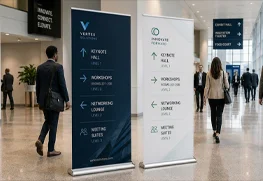 Premium banner stand for expos