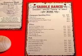 Menus (Saddle Ranch)