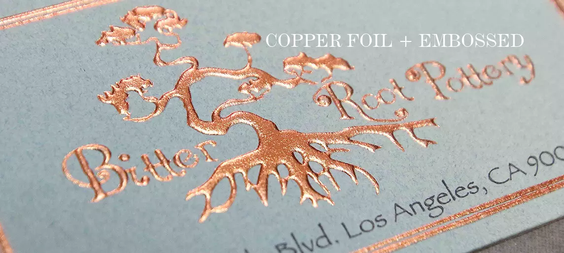 Copper foil with embossing