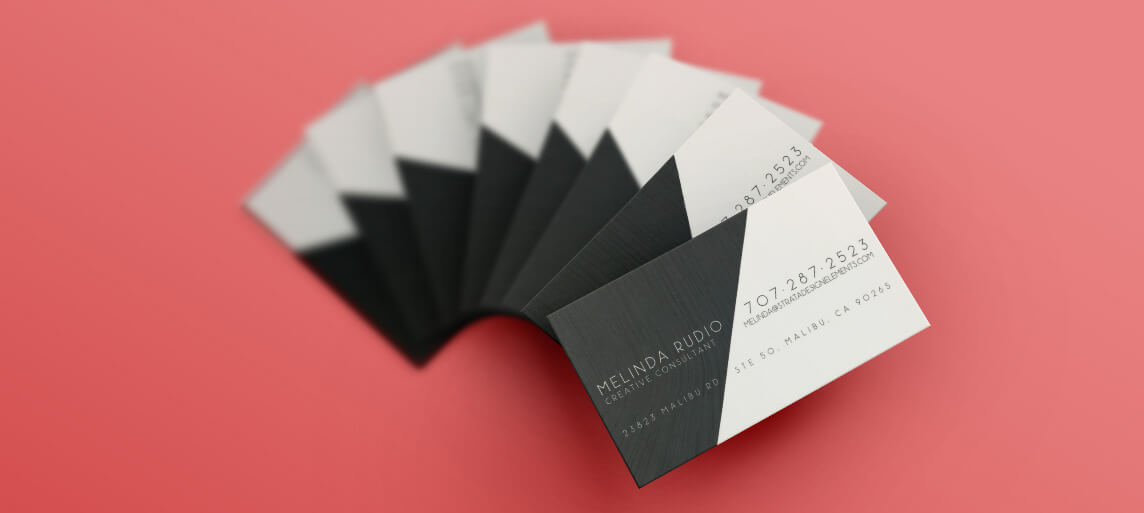 Luxury Business Cards Matte - Soft Touch Lamination + Foil