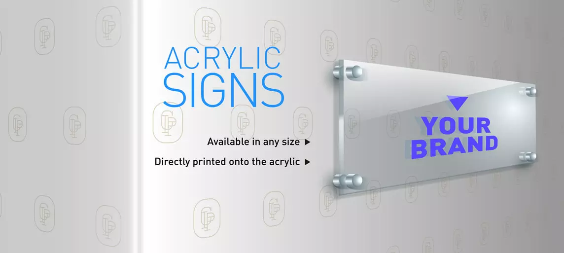 Acrylic Signs, Frosted or Clear Acrylic Signage