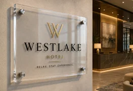 Acrylic Sign for hotel