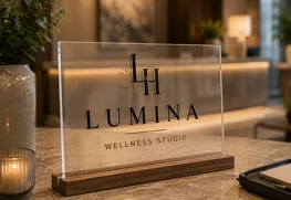 Acrylic sign counter top