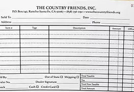 Carbonless form (Country Friends)