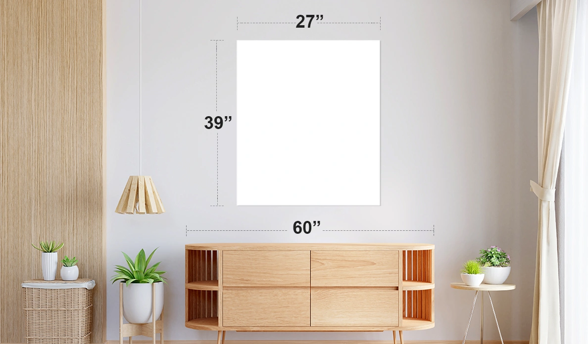 Large Indoor: 27" x 39"