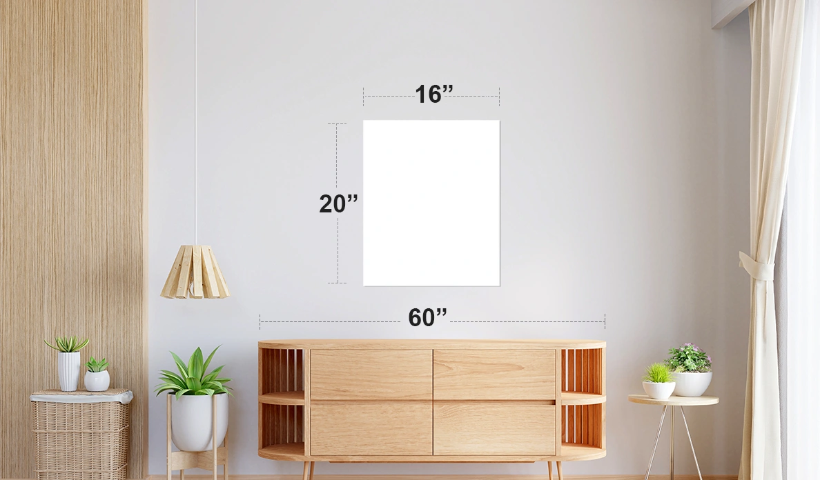 Large Indoor: 16" x 20"
