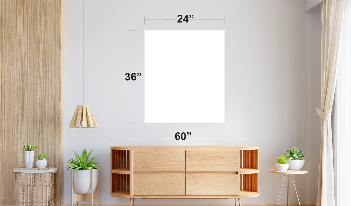 Large Indoor: 24" x 36"