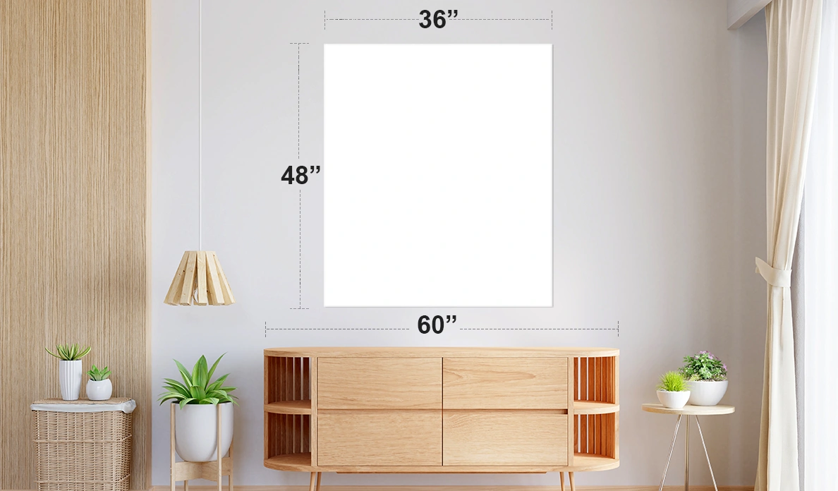 Large Indoor: 36" x 48"